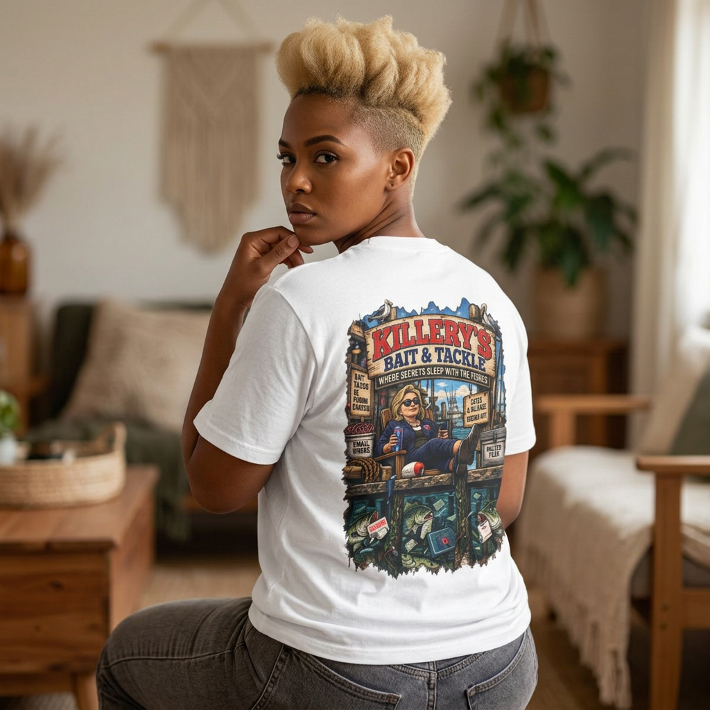 Killery Bait & Tackle – Political Satire Graphic T-Shirt | Back Print + Chest Logo