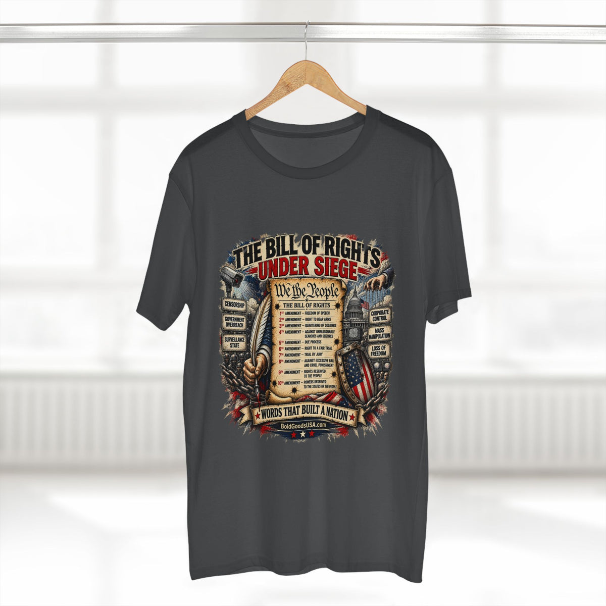 Bill of Rights – American Freedom Graphic T-Shirt | Front Print