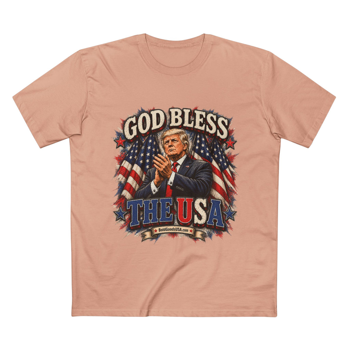God Bless The USA – Patriotic Graphic T-Shirt | Front Print