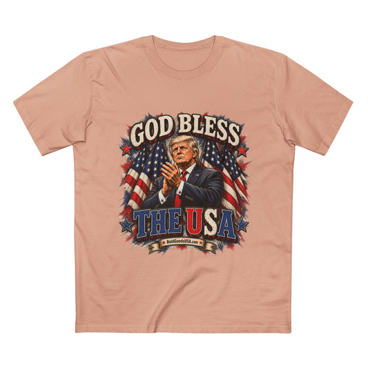 God Bless The USA – Patriotic Graphic T-Shirt | Front Print