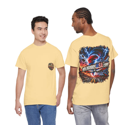 BoldGoodsUSA Twister– Patriotic T-Shirt | Back Print + Chest Logo