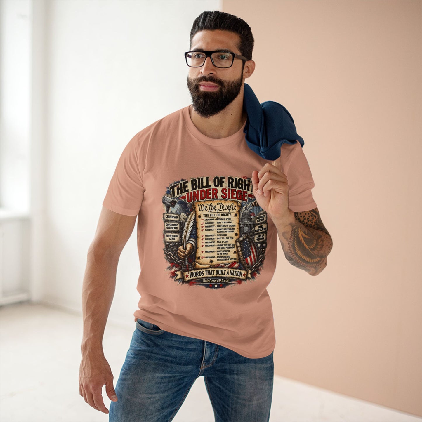 Bill of Rights – American Freedom Graphic T-Shirt | Front Print