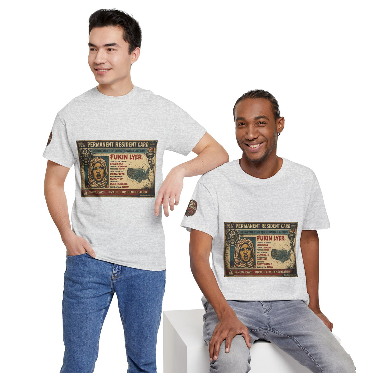 Fukin Lyer – Political Satire Graphic T-Shirt | Front Print + Sleeve Logo