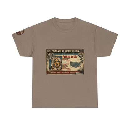 Fukin Lyer – Political Satire Graphic T-Shirt | Front Print + Sleeve Logo