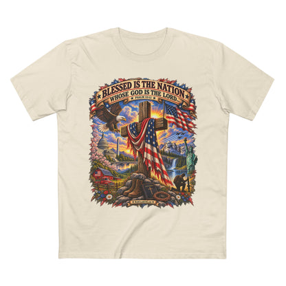 Blessed Is The Nation –  Graphic T-Shirt | Front Print