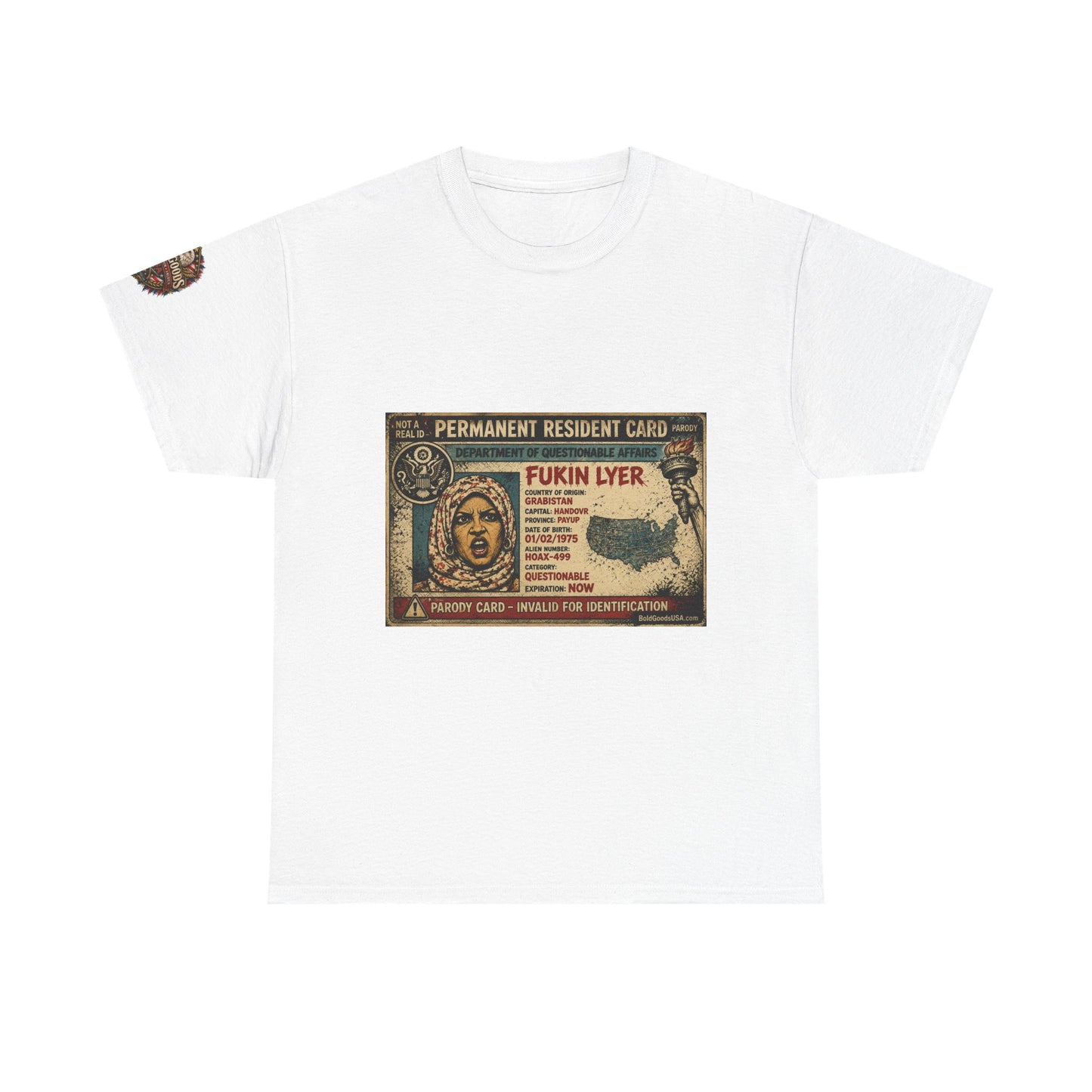 Fukin Lyer – Political Satire Graphic T-Shirt | Front Print + Sleeve Logo