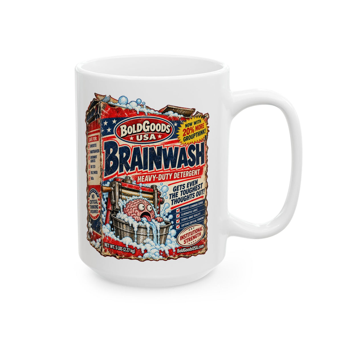 Bold Goods Brain Wash – Political Satire  11 oz / 15 oz Mug