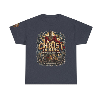 Christ is King –  Graphic T-Shirt | Front Print + Sleeve Logo