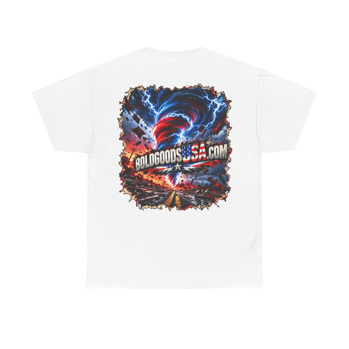 BoldGoodsUSA Twister– Patriotic T-Shirt | Back Print + Chest Logo