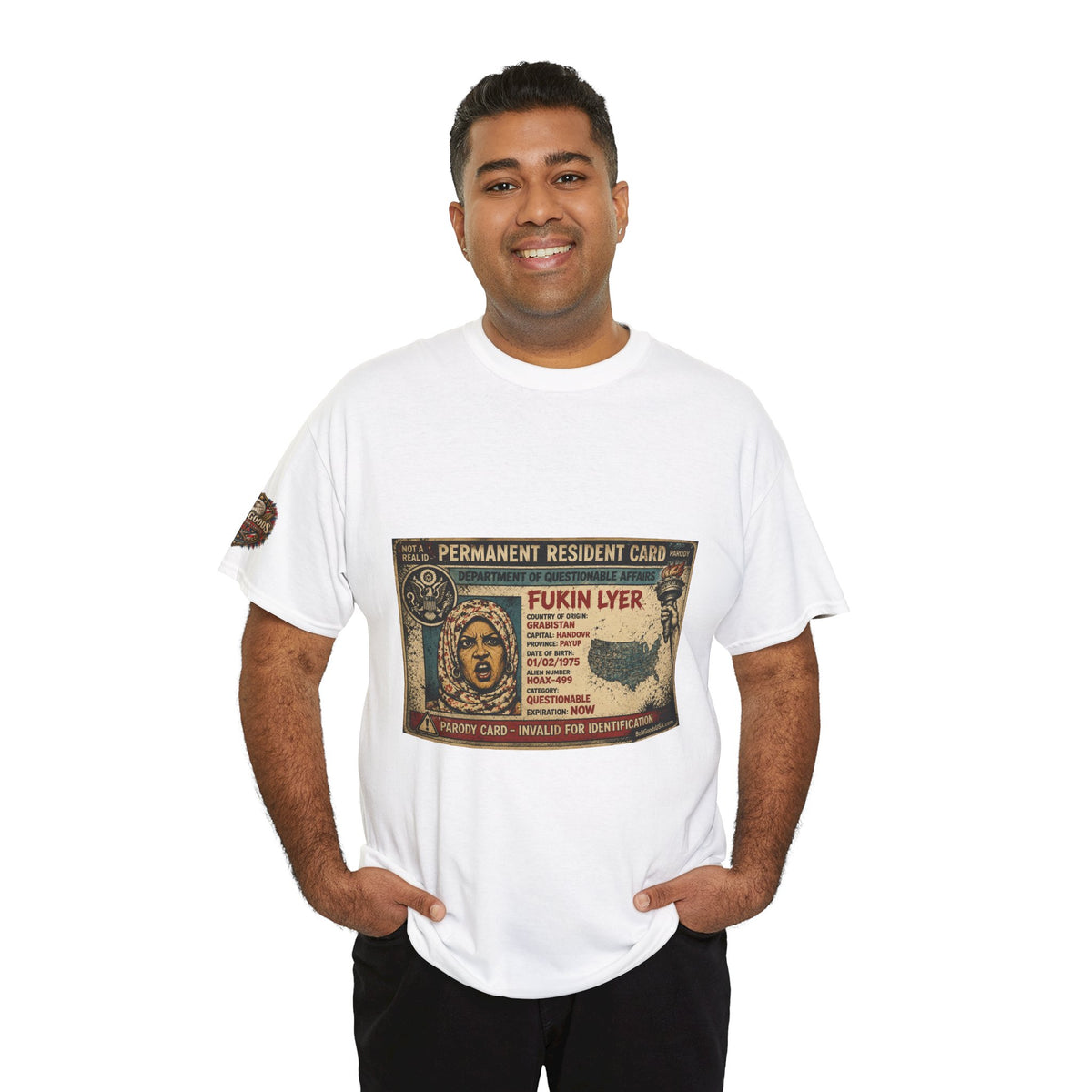 Fukin Lyer – Political Satire Graphic T-Shirt | Front Print + Sleeve Logo
