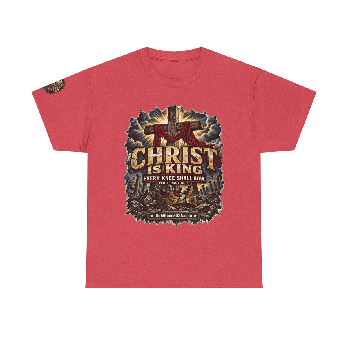 Christ is King –  Graphic T-Shirt | Front Print + Sleeve Logo