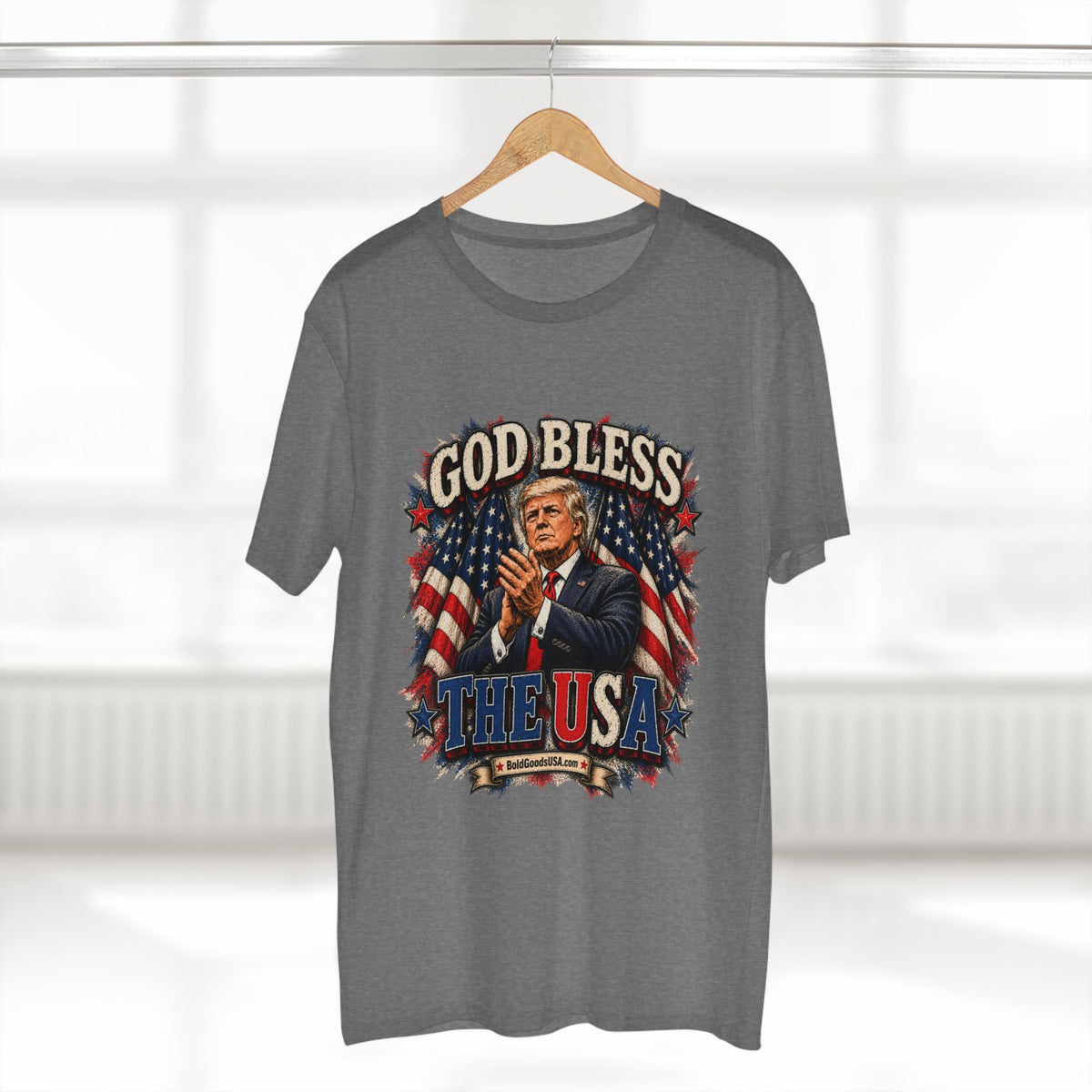 God Bless The USA – Patriotic Graphic T-Shirt | Front Print