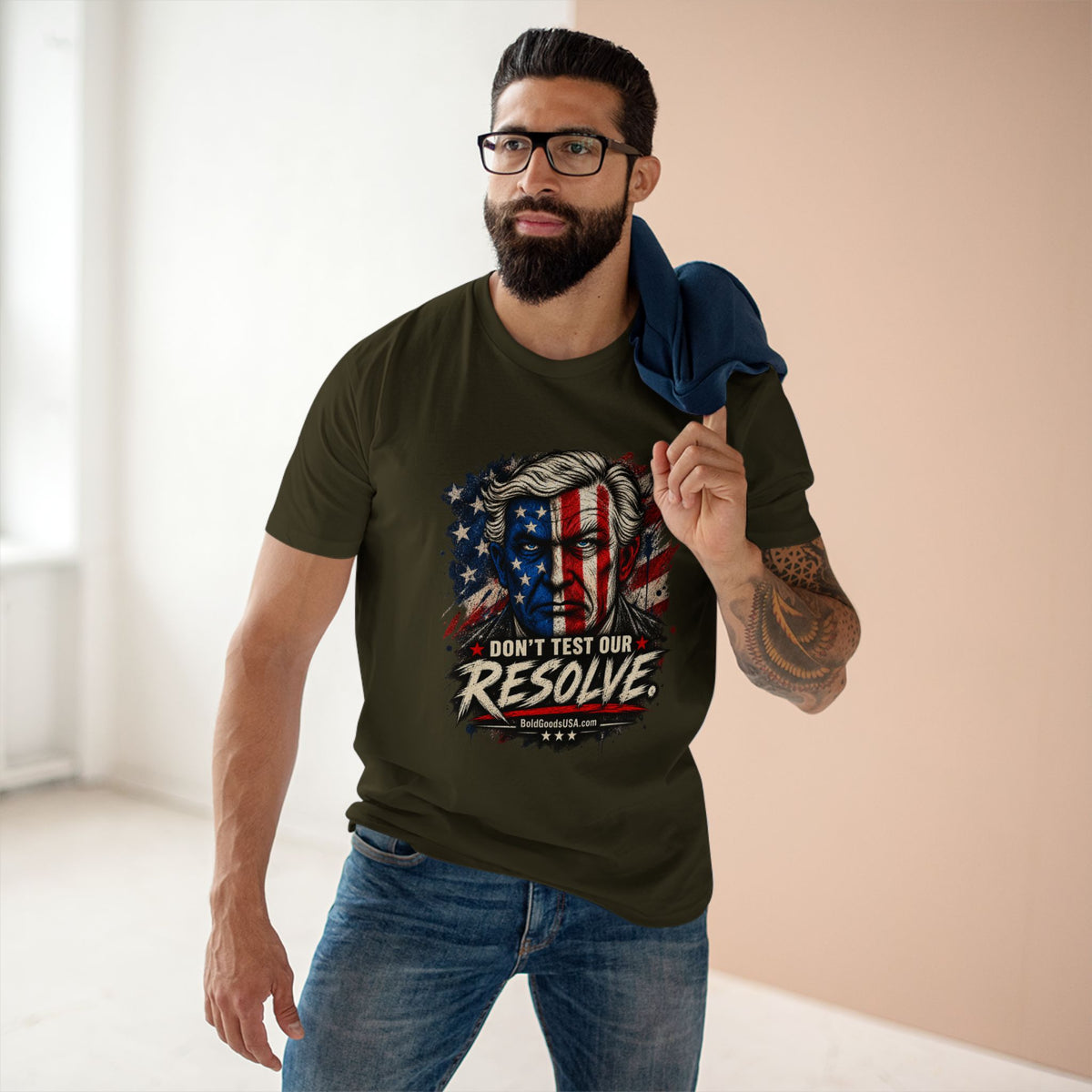 Don't Test Our Resolve USA - Patriotic Graphic T-Shirt | Front Print