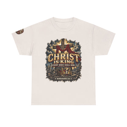 Christ is King –  Graphic T-Shirt | Front Print + Sleeve Logo