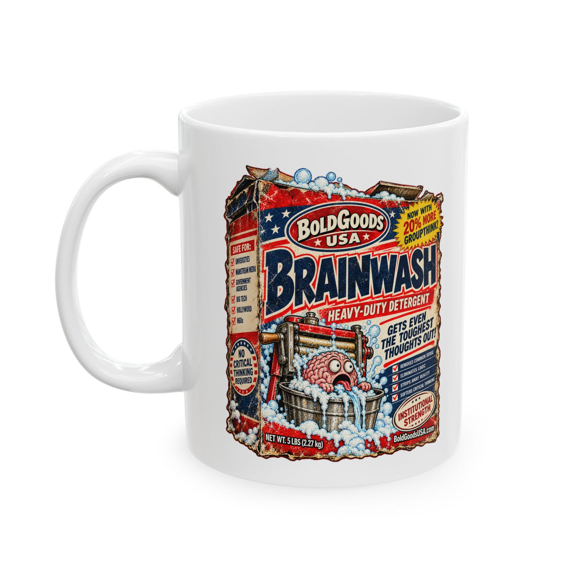 Bold Goods Brain Wash – Political Satire  11 oz / 15 oz Mug
