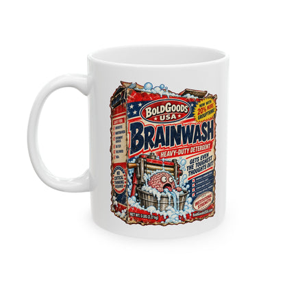 Bold Goods Brain Wash – Political Satire  11 oz / 15 oz Mug