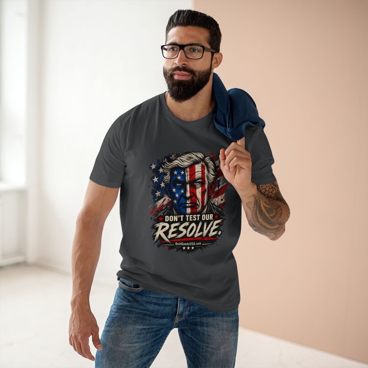 Don't Test Our Resolve USA - Patriotic Graphic T-Shirt | Front Print