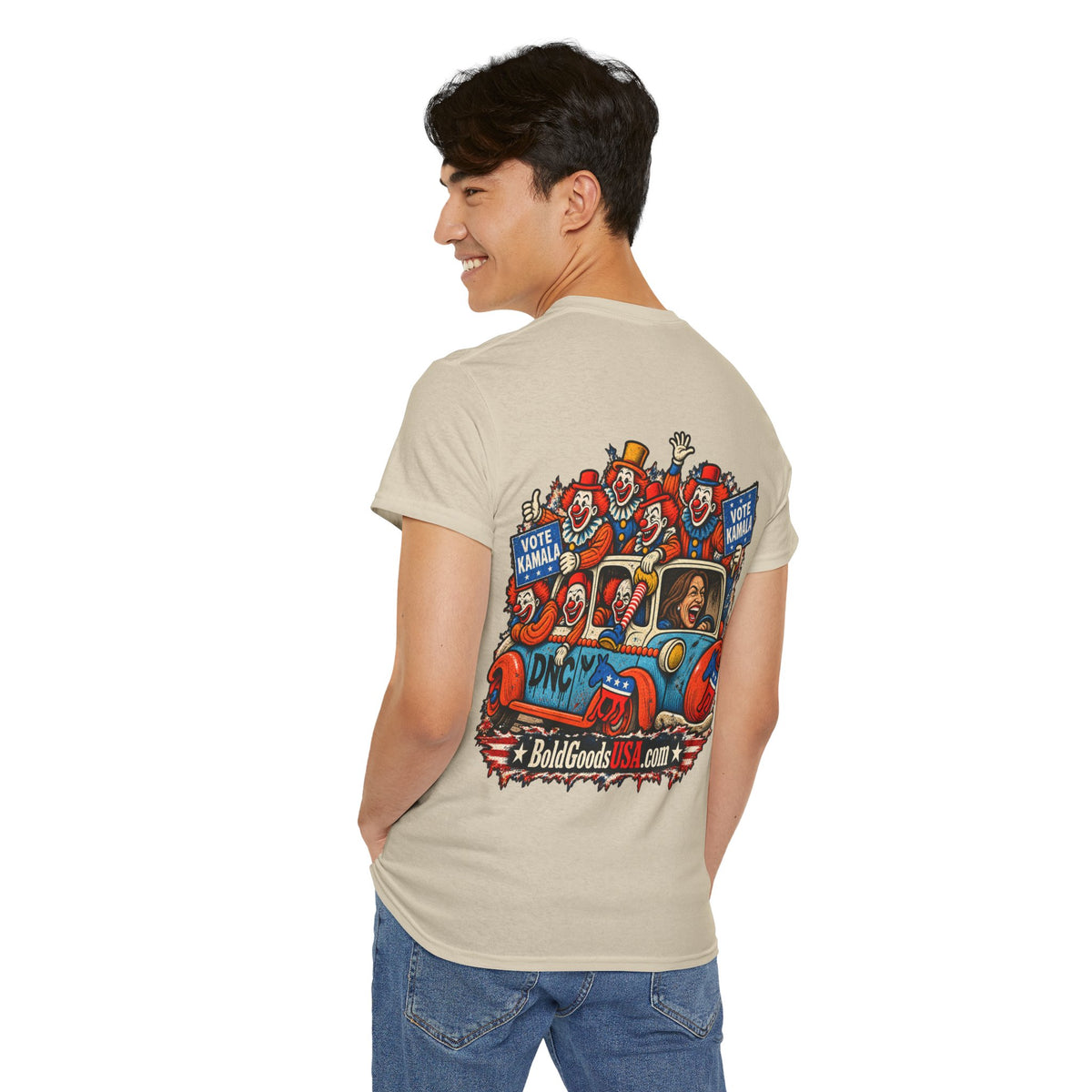 Vote Kamala – Political Satire Graphic T-Shirt | Back Print + Chest Logo