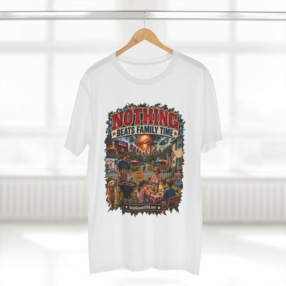 Nothing Beats Family Time – Satire Graphic T-Shirt | Front Print