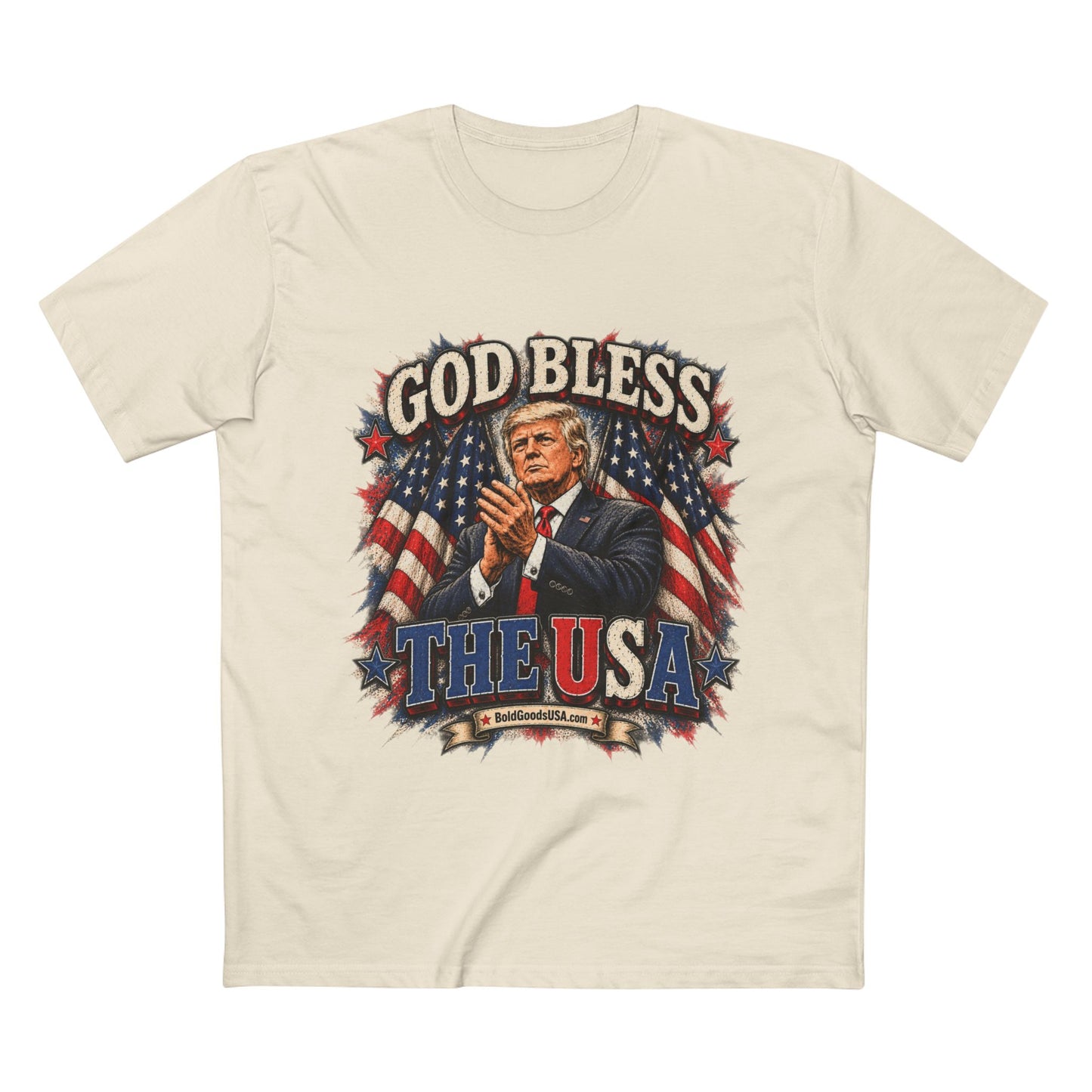 God Bless The USA – Patriotic Graphic T-Shirt | Front Print