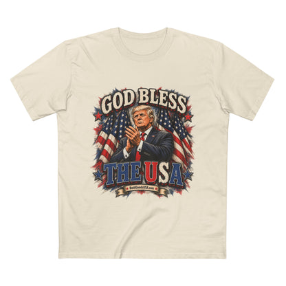 God Bless The USA – Patriotic Graphic T-Shirt | Front Print