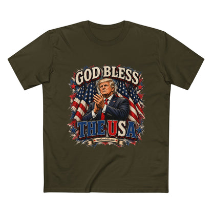 God Bless The USA – Patriotic Graphic T-Shirt | Front Print