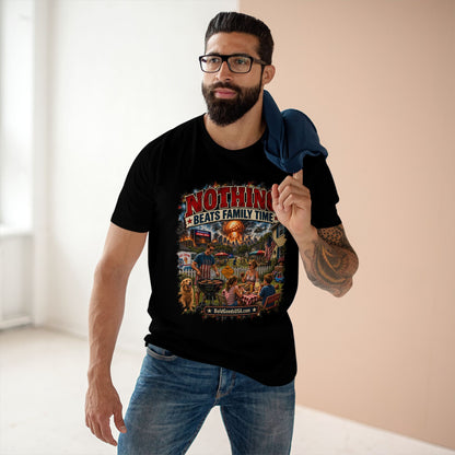 Nothing Beats Family Time – Satire Graphic T-Shirt | Front Print