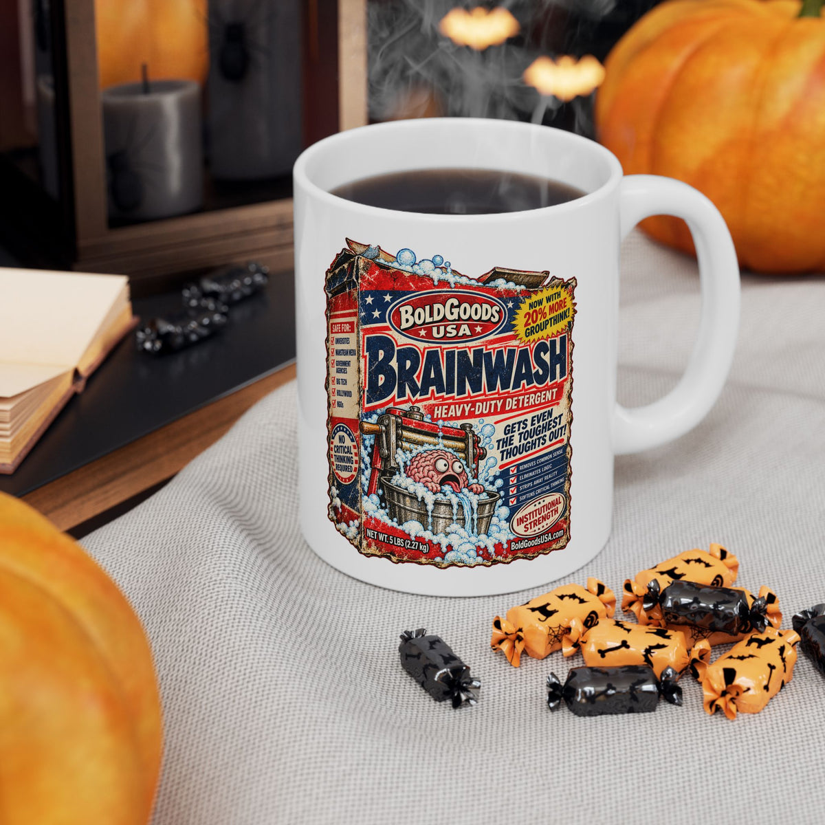 Bold Goods Brain Wash – Political Satire  11 oz / 15 oz Mug