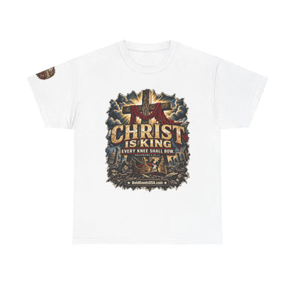 Christ is King –  Graphic T-Shirt | Front Print + Sleeve Logo