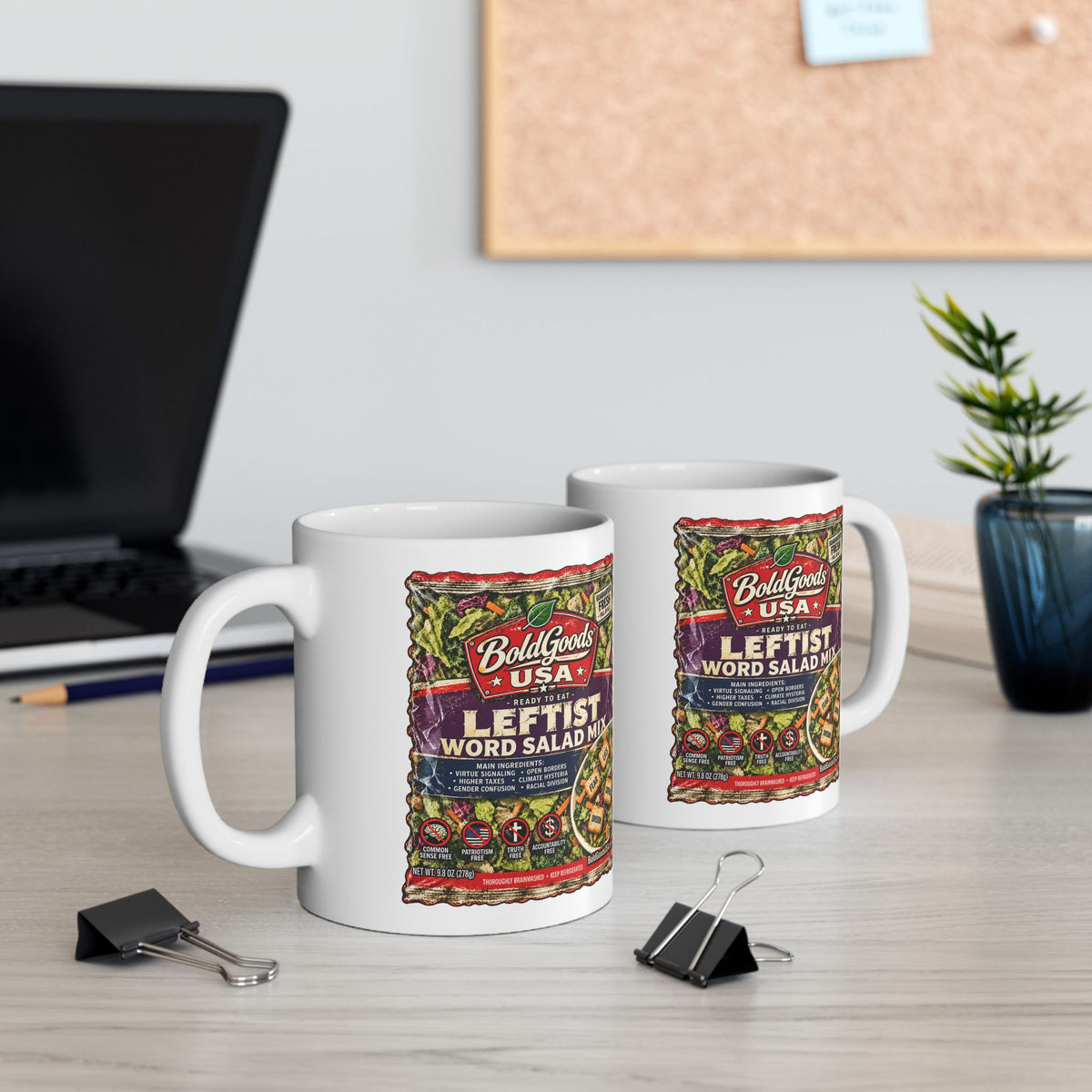 Leftist Word Salad – Political Satire  11 oz / 15 oz Mug