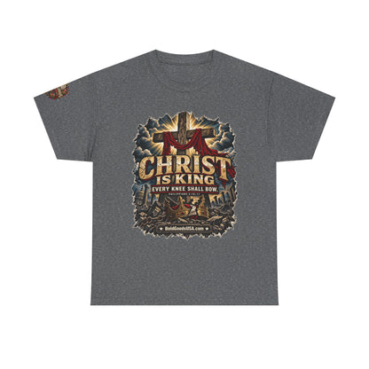 Christ is King –  Graphic T-Shirt | Front Print + Sleeve Logo