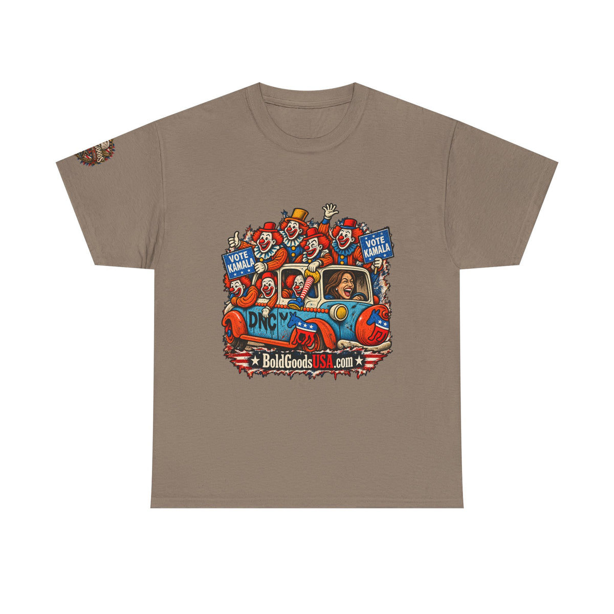 Vote Kamala Graphic T-Shirt | Front Print + Sleeve Logo