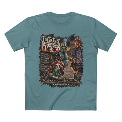 Tolerance – Political Satire Graphic T-Shirt | Front Print
