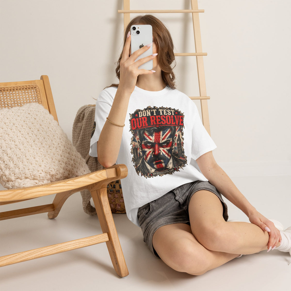 Don't Test Our Resolve UK – UK Printed – Front+ Sleeve