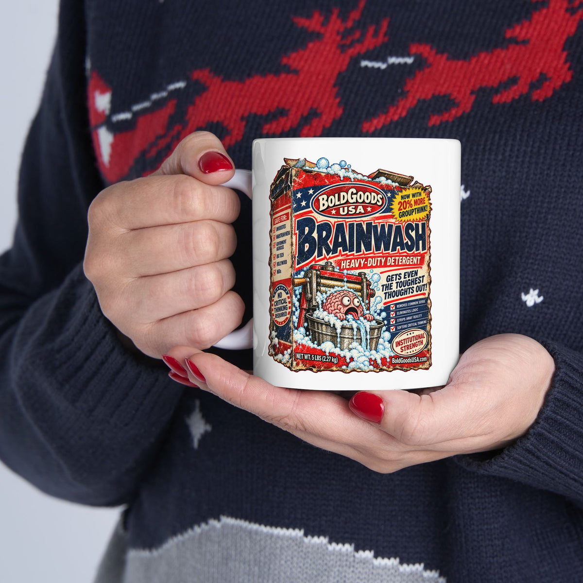 Bold Goods Brain Wash – Political Satire  11 oz / 15 oz Mug