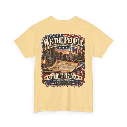 We the People – Patriotic T-Shirt | Back Print + Chest Logo