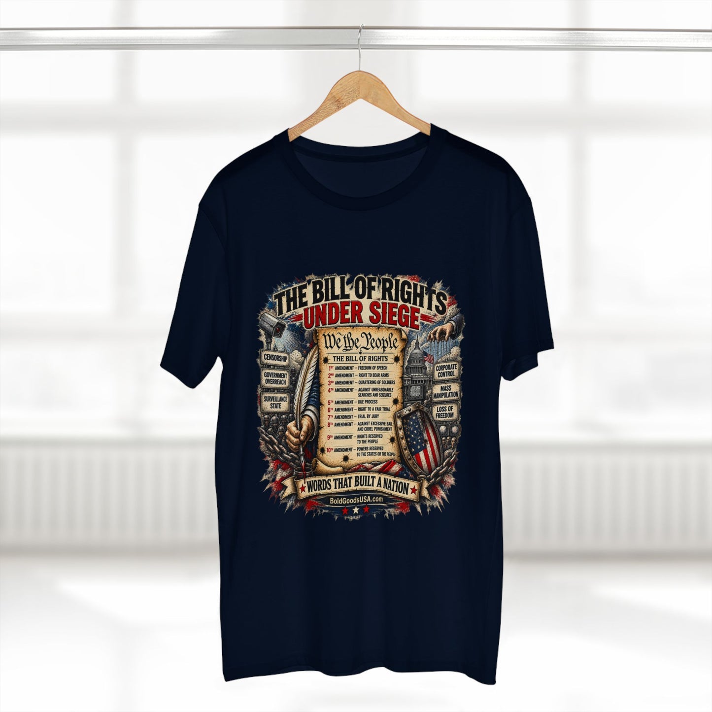 Bill of Rights – American Freedom Graphic T-Shirt | Front Print
