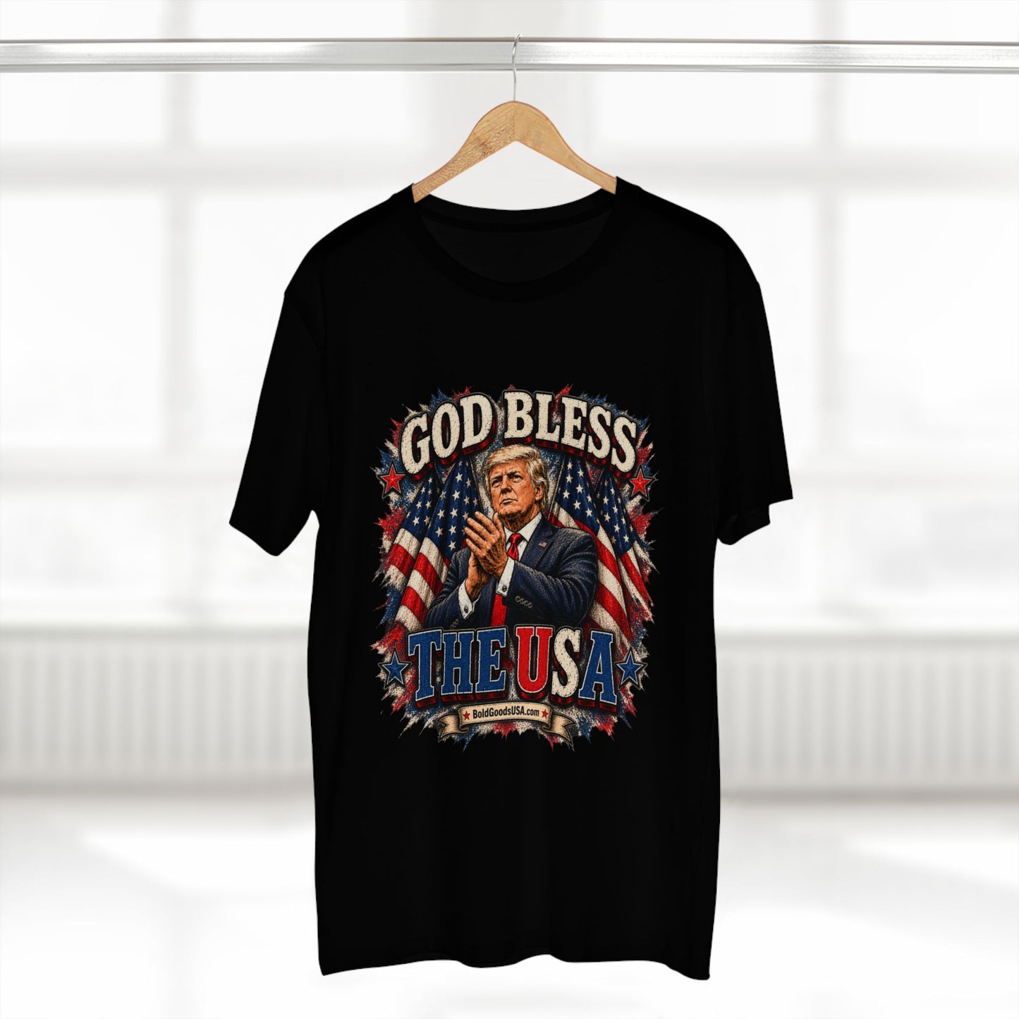 God Bless The USA – Patriotic Graphic T-Shirt | Front Print