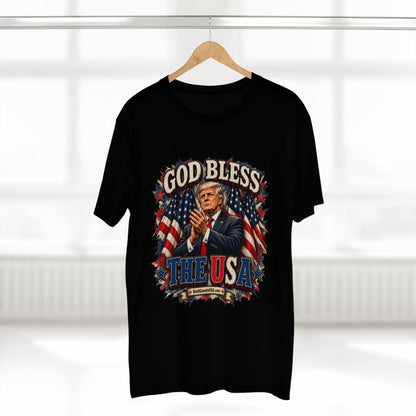 God Bless The USA – Patriotic Graphic T-Shirt | Front Print
