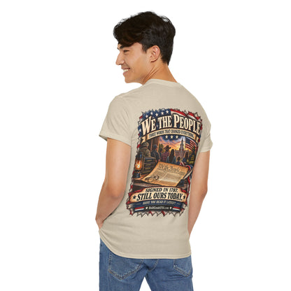 We the People – Patriotic T-Shirt | Back Print + Chest Logo
