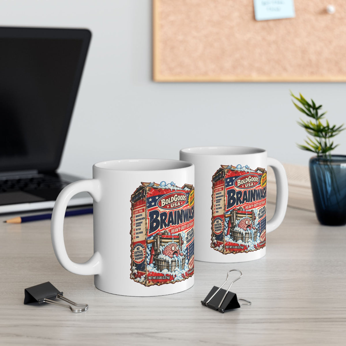 Bold Goods Brain Wash – Political Satire  11 oz / 15 oz Mug