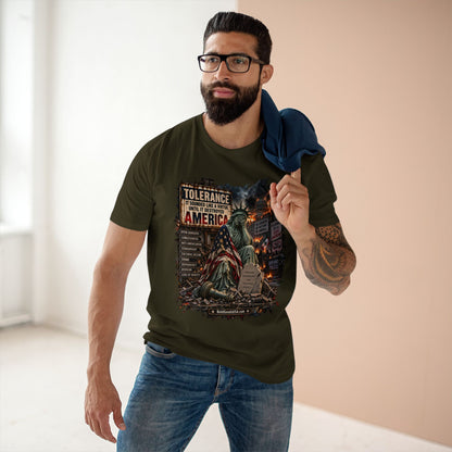 Tolerance – Political Satire Graphic T-Shirt | Front Print
