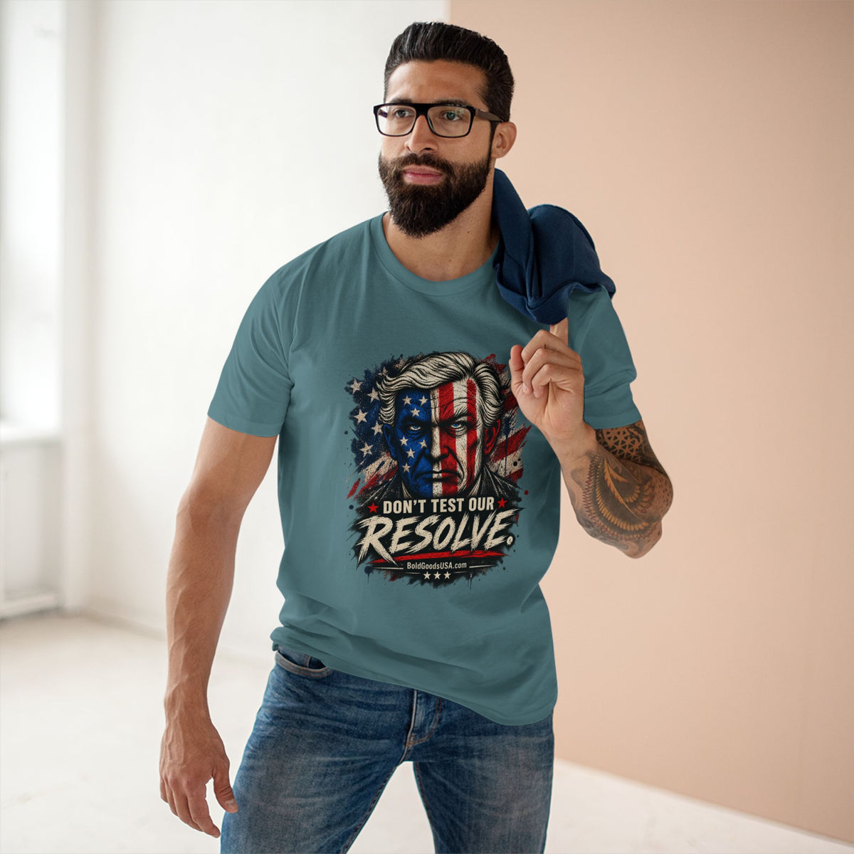 Don't Test Our Resolve USA - Patriotic Graphic T-Shirt | Front Print