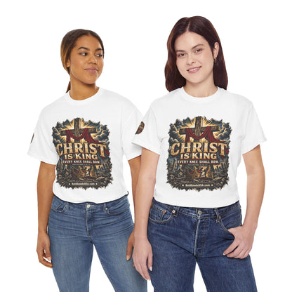 Christ is King –  Graphic T-Shirt | Front Print + Sleeve Logo