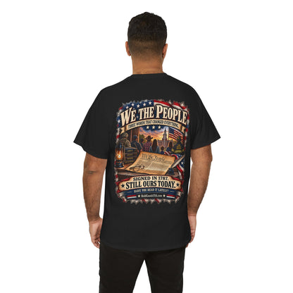 We the People – Patriotic T-Shirt | Back Print + Chest Logo