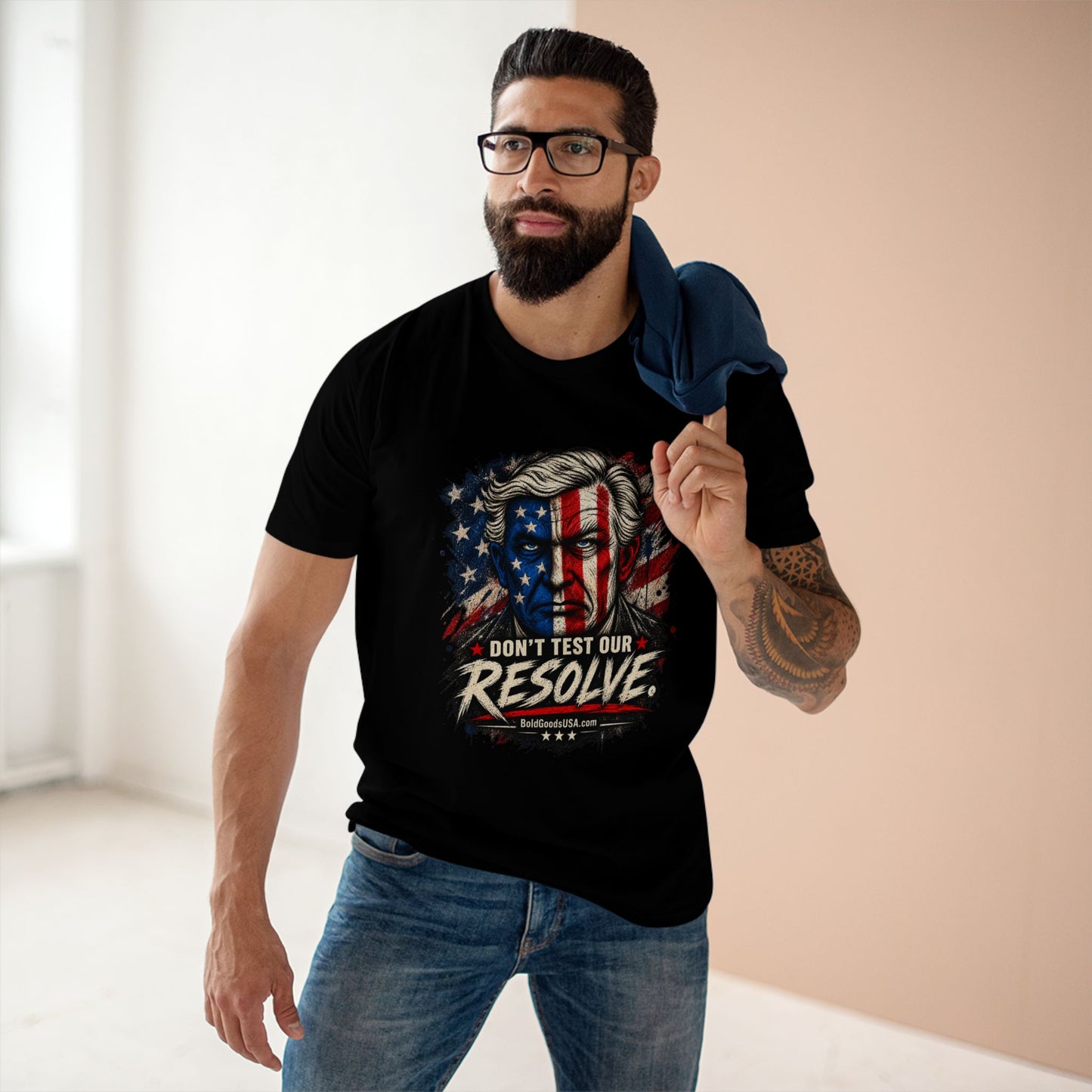 Don't Test Our Resolve USA - Patriotic Graphic T-Shirt | Front Print