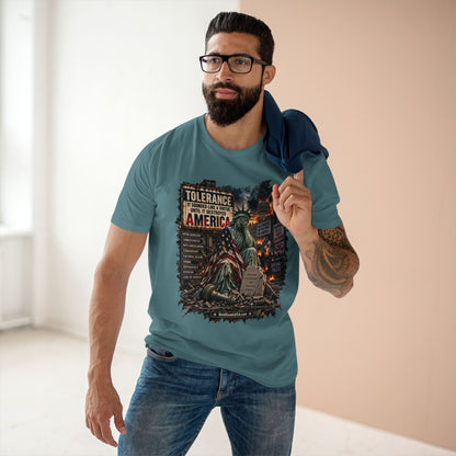 Tolerance – Political Satire Graphic T-Shirt | Front Print