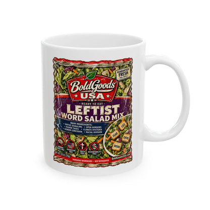 Leftist Word Salad – Political Satire  11 oz / 15 oz Mug