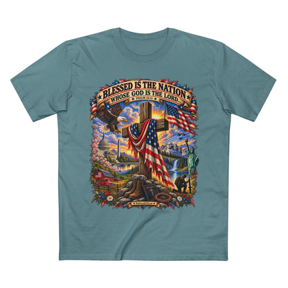 Blessed Is The Nation –  Graphic T-Shirt | Front Print