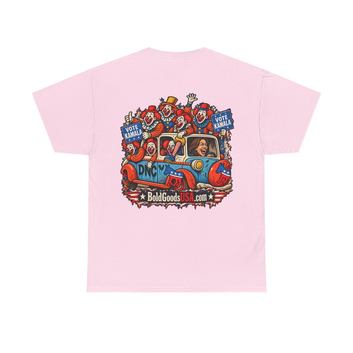 Vote Kamala – Political Satire Graphic T-Shirt | Back Print + Chest Logo